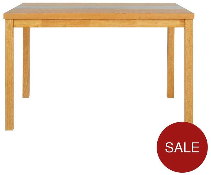 Evelyn 120 Cm Solid Wood And Glass Dining Table