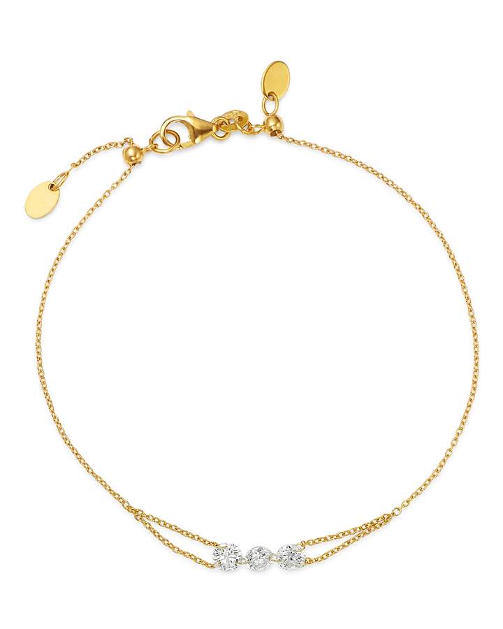 Aerodiamonds AeroDiamonds 18K Yellow Gold Trio Diamond Bracelet