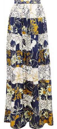 Printed Silk Maxi Skirt