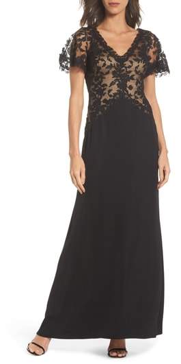 Lace & Crepe Gown