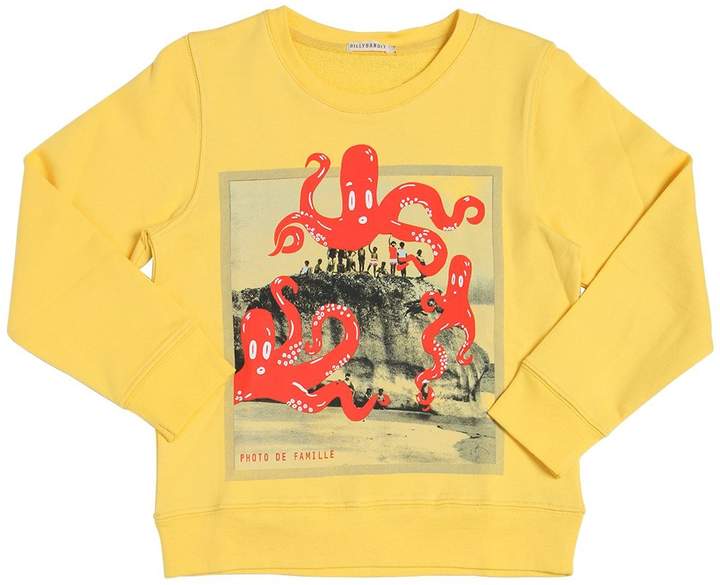 Octopus Printed Cotton Sweatshirt