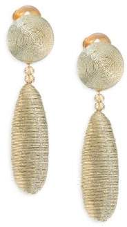 Oval Silk Drop Earrings