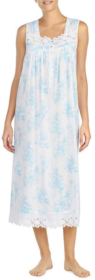 Floral-Printed Lawn Ballet Nightgown