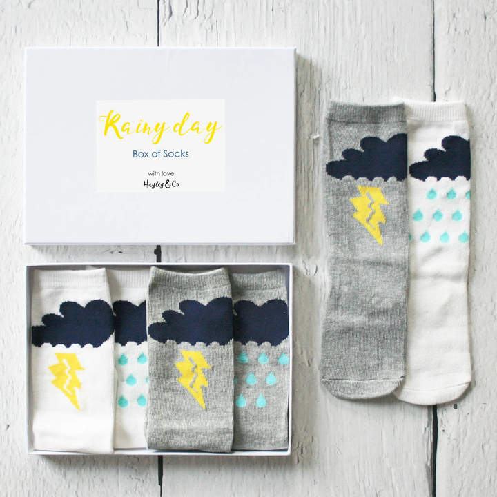 Hayley & Co Little Box Of Rainy Day Childrens Socks