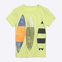 Boys' short-sleeve surfboards graphic T-shirt