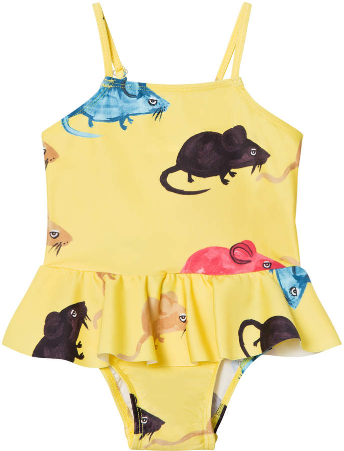 Yellow Mr Mouse Skirt Swimsuit