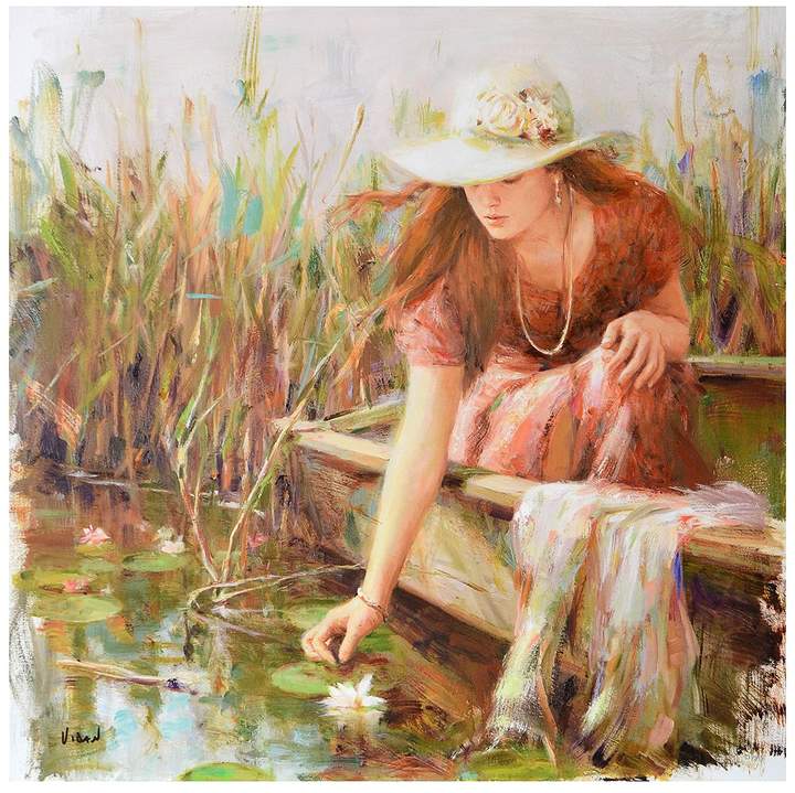 By the Pond Limited Edition Giclee on Canvas by Vidan