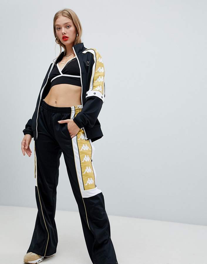 Tracksuit Jacket With Popper Sleeves And Banda Logo Taping Co-Ord