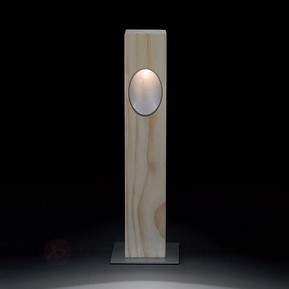 Ela - LED-Sockelleuchte mit Accoya-Holz