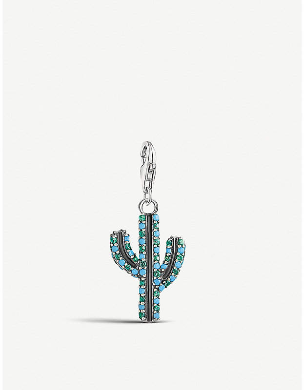 Cactus sterling silver charm