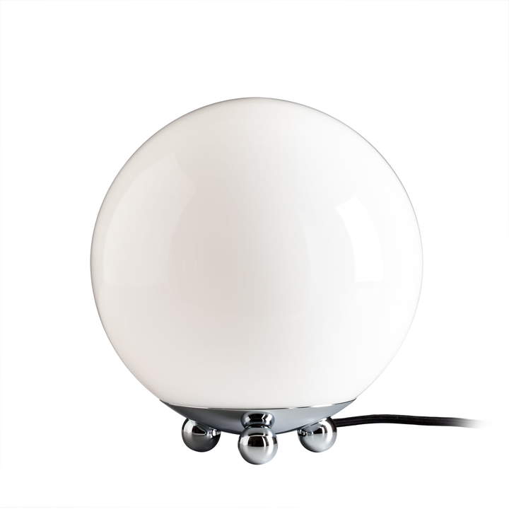 Art Déco Tischleuchte, Chrom