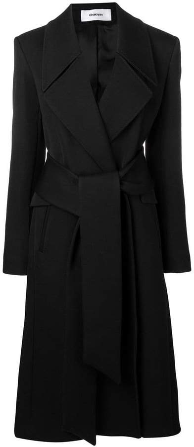 belted mid-length coat