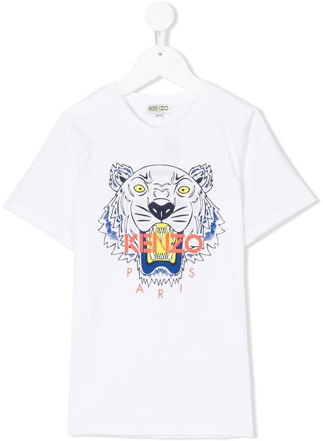 Tiger logo print T-shirt