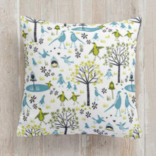 Lakeside Birds Self-Launch Square Pillows