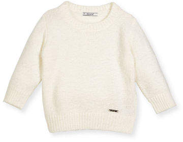 Long-Hair Knit Sweater, Size 3-7