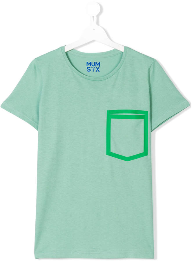 tMumofsix 'Teen' T-Shirt mit Kontrast-Brusttasche