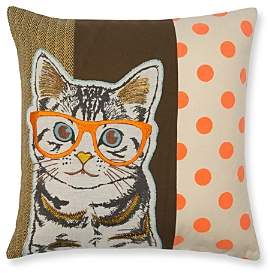 Madura Wise Cat Decorative Pillow Cover, 16 x 16