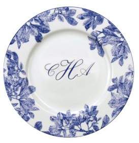 Personalized Arbor Blue Dinner Plate