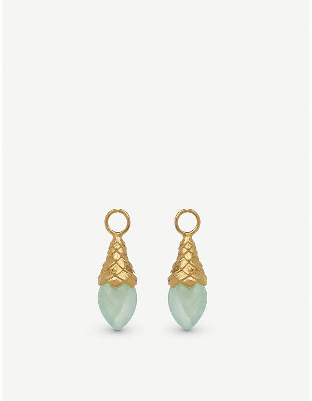 Annoushka 18ct yellow gold and jade earring drops