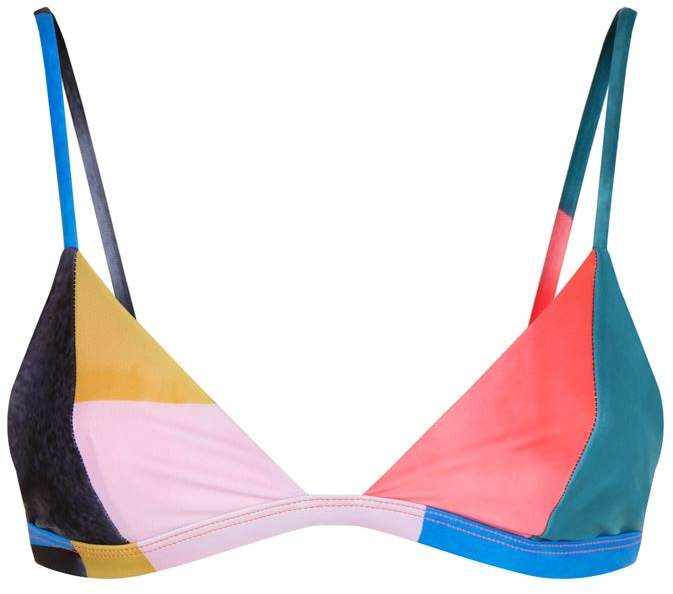 Astrid Colour Block Triangle Bikini Top