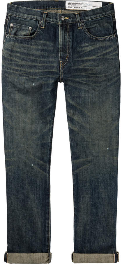 Slim-Fit Washed Selvedge Denim Jeans