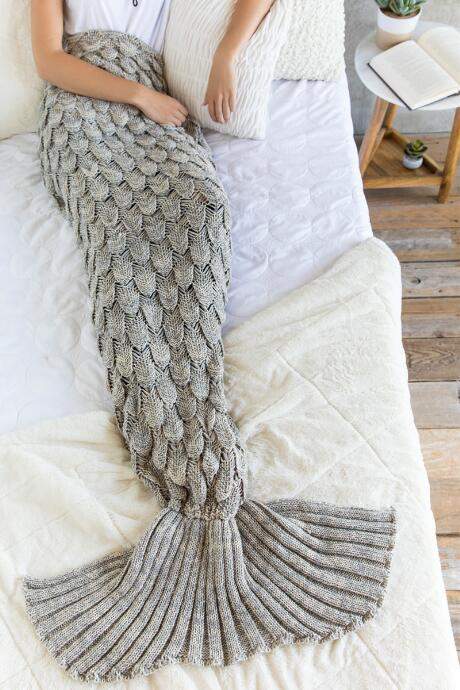 Grey Cozy Mermaid Blanket