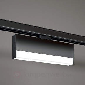 Schwarze LED-Leuchte Tratto f. 3-Phasen-Stromsch.
