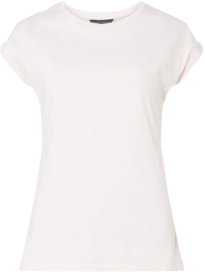**Tall Blush Roll Sleeve T-Shirt