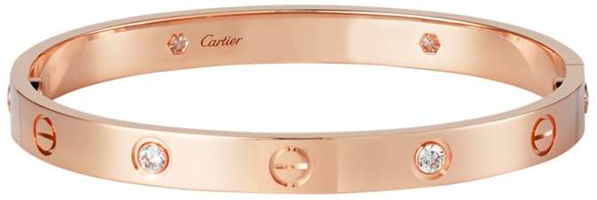 Pink Gold Diamond Love Bracelet
