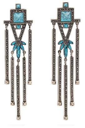 Crystal-embellished clip-on earrings
