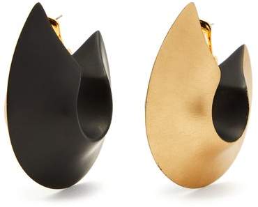 VANDA JACINTHO Oversized bi-colour hoop earrings