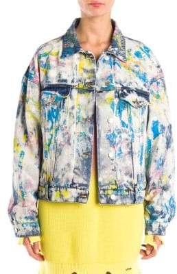 Paint Splatter Denim Jacket