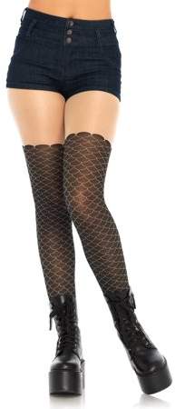 Women's Mermaid Scale Opaque Pantyhose, One Size