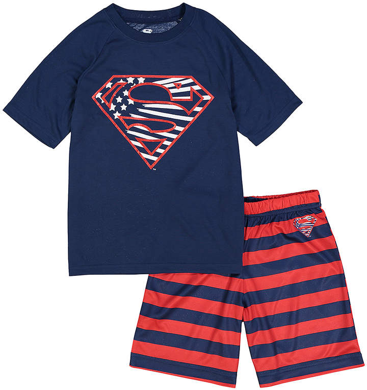 Superman Tee & Shorts Pajama Set - Boys