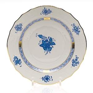 Chinese Bouquet Salad Plate, Blue