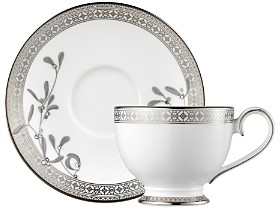 Prouna Platinum Leaves Teacup & Saucer