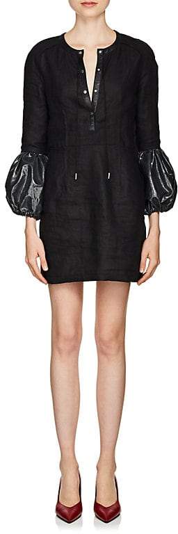 Women's Linen Mini-Shift Dress