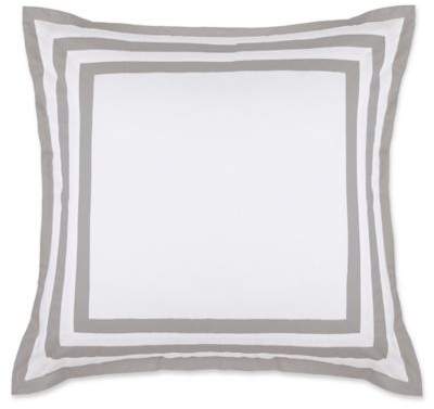Hotel Border MICRO COTTON® European Pillow Sham in White/Charcoal