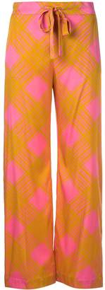 Baum und Pferdgarten diamond plaid palazzo trousers