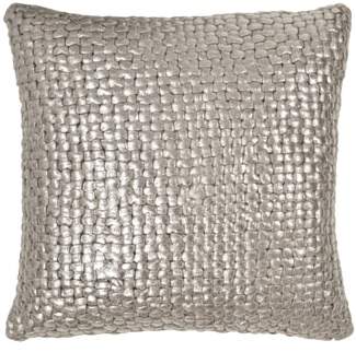 Metallic Basket Weave Accent Pillow