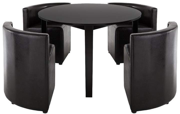 Hideaway 106cm Dining Table + 4 Dining Chairs