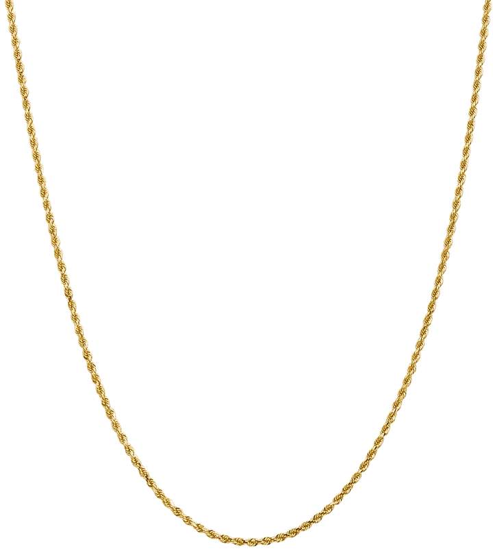 14K Yellow Gold 2mm Diamond Cut Rope Chain Necklace, 18 - 100% Exclusive