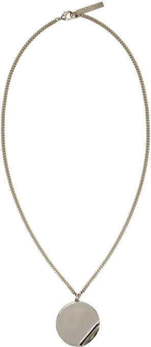 Gold G-ometric Round Chain Pendant Necklace