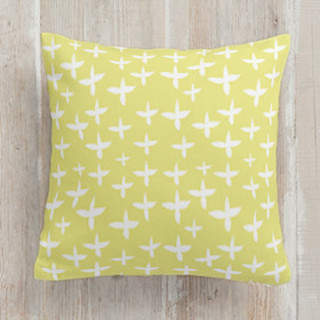 Crossed Leaves Square Pillow