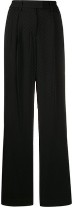 MICHAEL Michael Kors flared logo jacquard trousers MICHAEL Michael Kors flared logo jacquard trousers