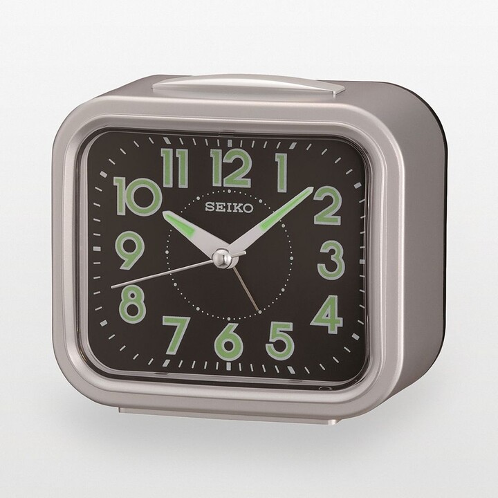 Silver Tone Alarm Clock - QHK023SLH