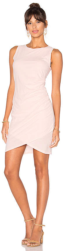 Supreme Jersey Ruched Bodycon Dress in Pink