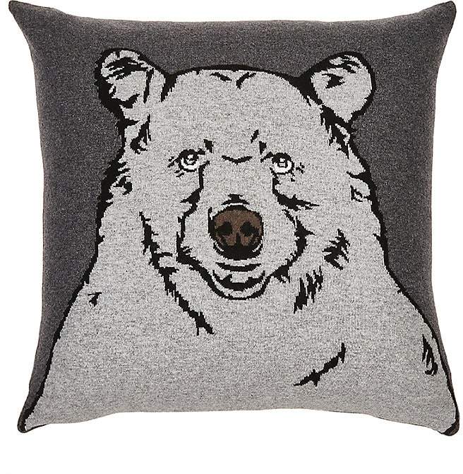 Rani Arabella Bear Cashmere-Blend Pillow
