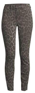 Charlie High-Rise Distressed Leopard Skinny Ankle Jeans