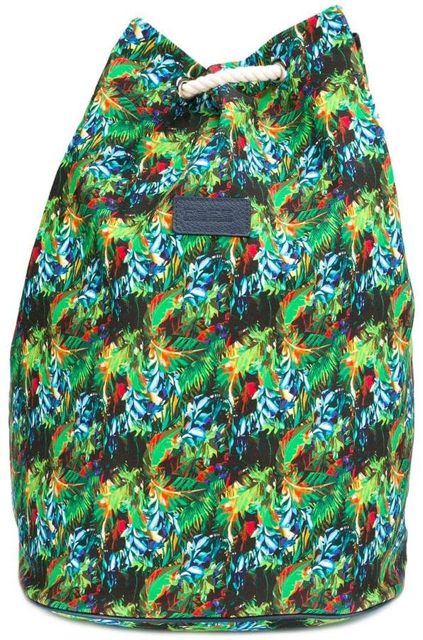 tropical print backpack
